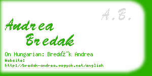 andrea bredak business card